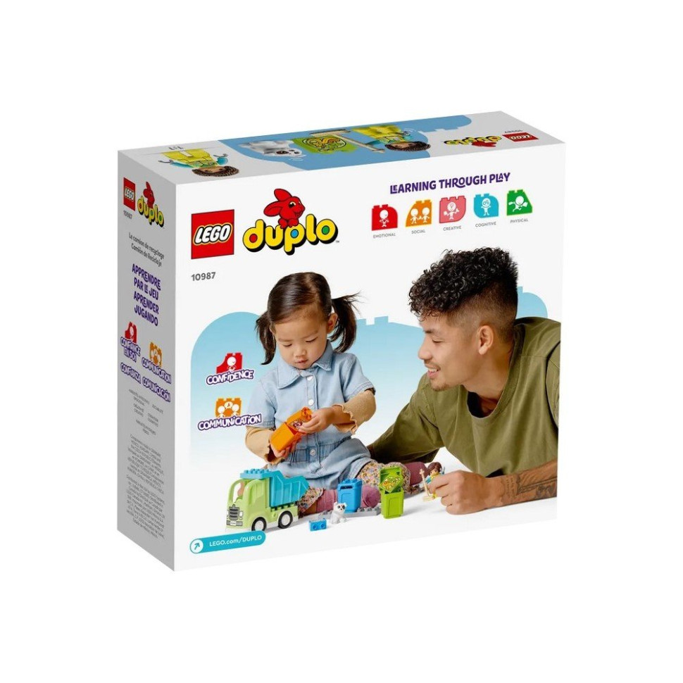 Конструктор Мусороперерабатывающий грузовик DUPLO LEGO 10987, 15 деталей