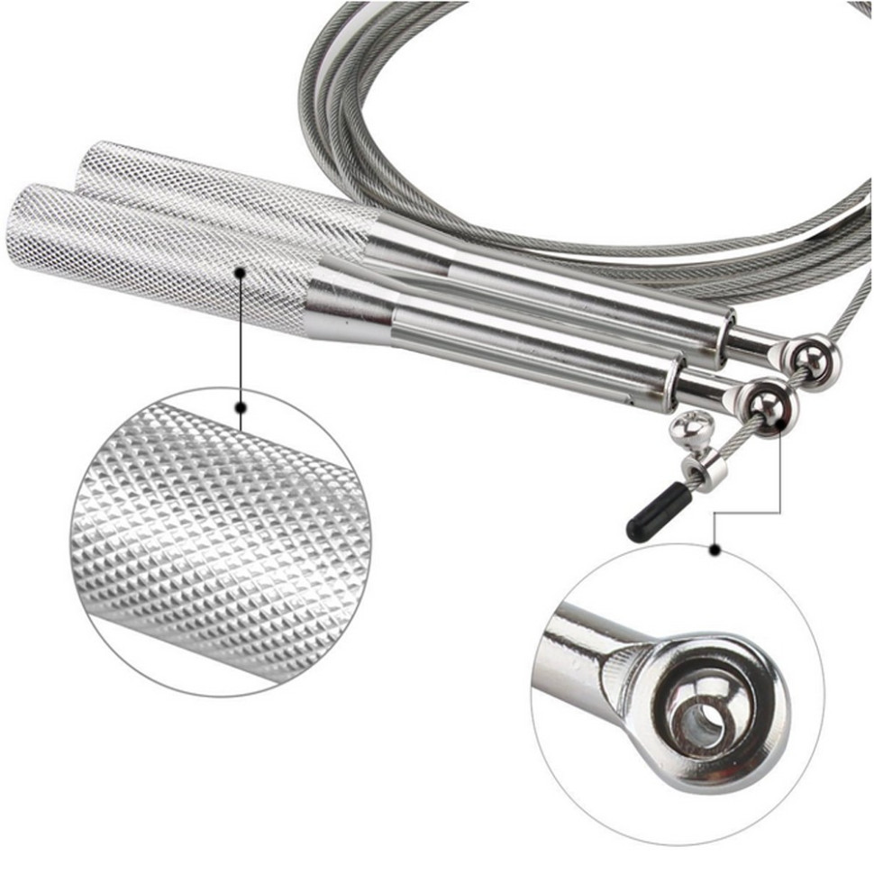 Скакалка cкоростная для кроссфита Blow Newt NE-BL-4790-G металлик 3 м