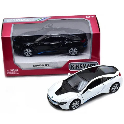 Модель легкової машинки BMW i8 Kinsmart KT5379W інерційна