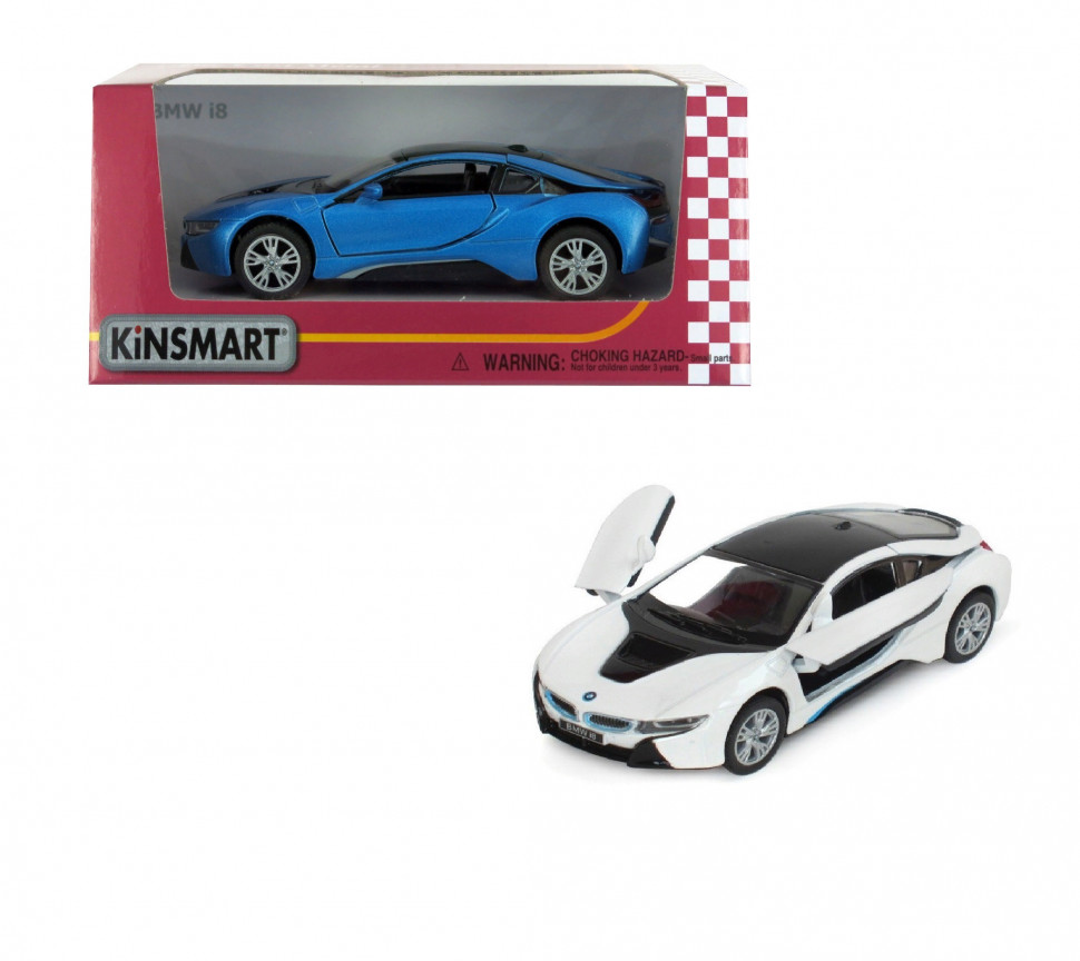 Модель легкової машинки BMW i8 Kinsmart KT5379W інерційна