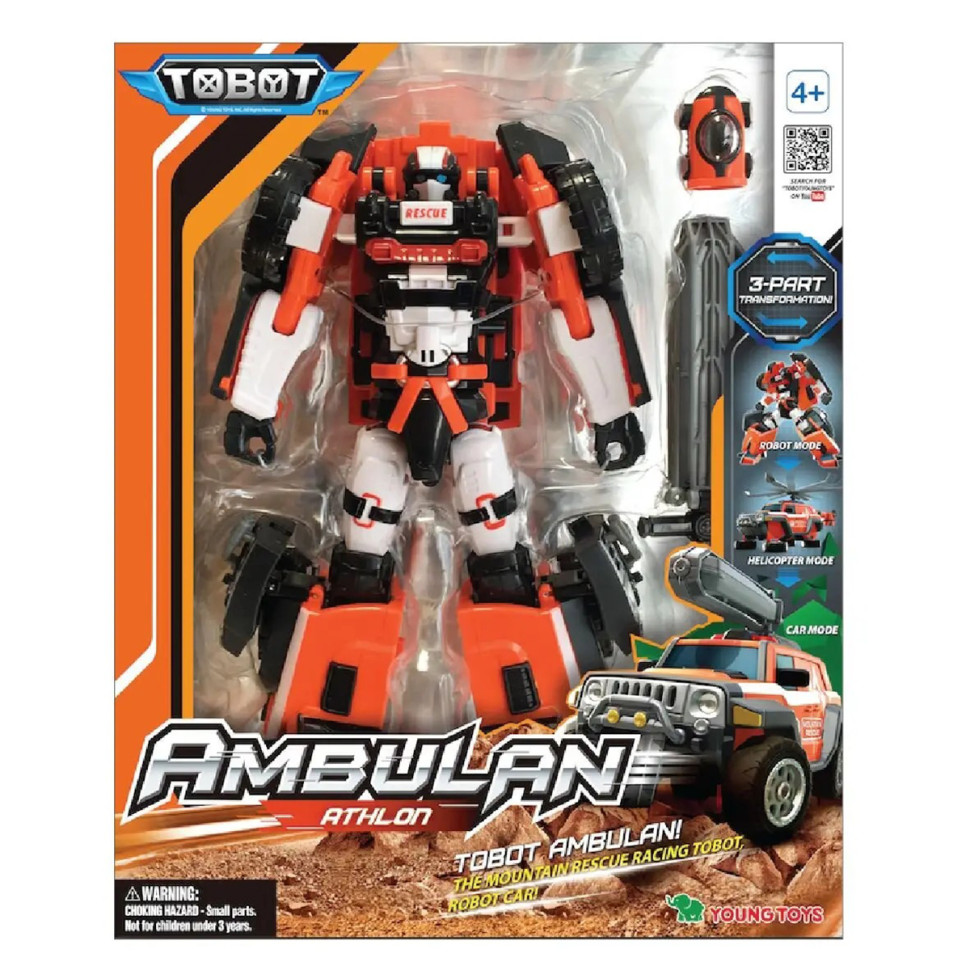 Игрушка-трансформер Атлон Тобот Амбулан TOBOT 301074 робот-вертолет