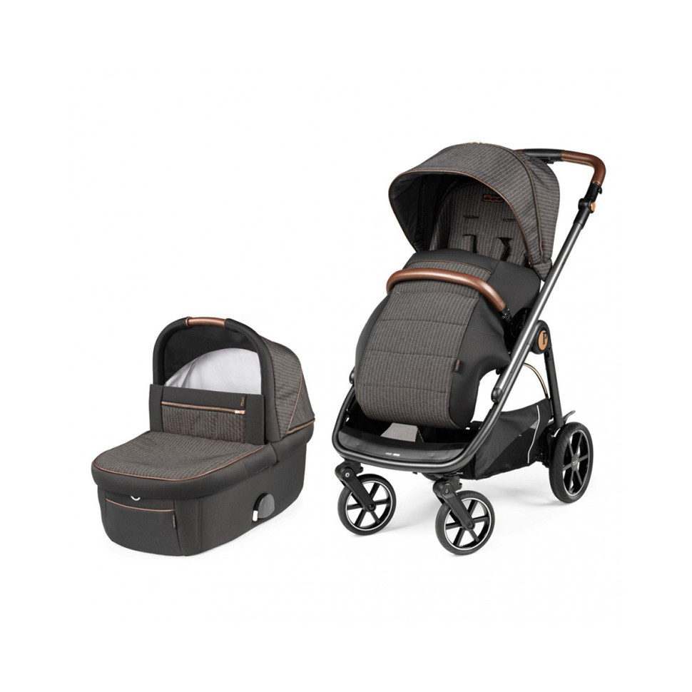 Коляска 2в1 Vivace 500 Peg-Perego PACK-VIV2100000003, изысканно-коричневая с полоской