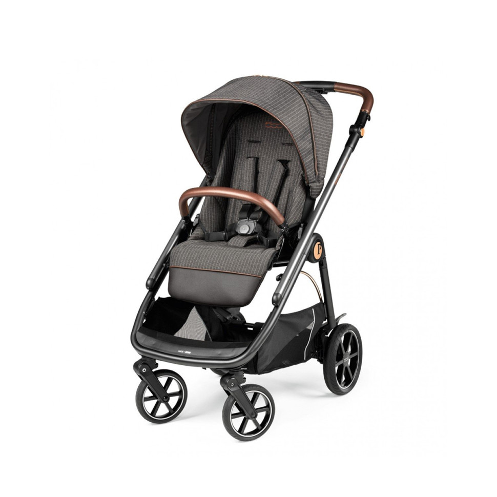 Коляска 2в1 Vivace 500 Peg-Perego PACK-VIV2100000003, изысканно-коричневая с полоской