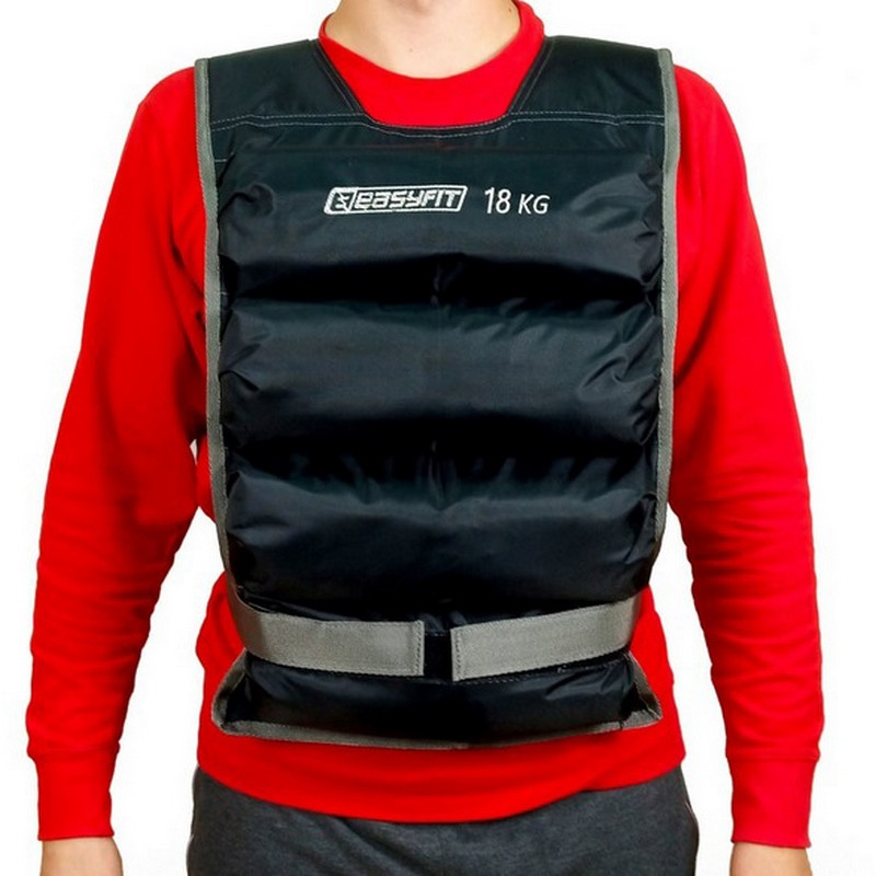 Жилет обважувальний EasyFit EF-VST-18 чорний 18 кг