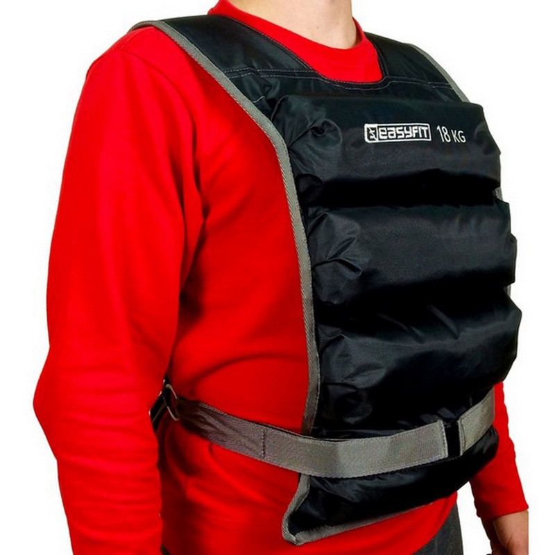 Жилет обважувальний EasyFit EF-VST-18 чорний 18 кг