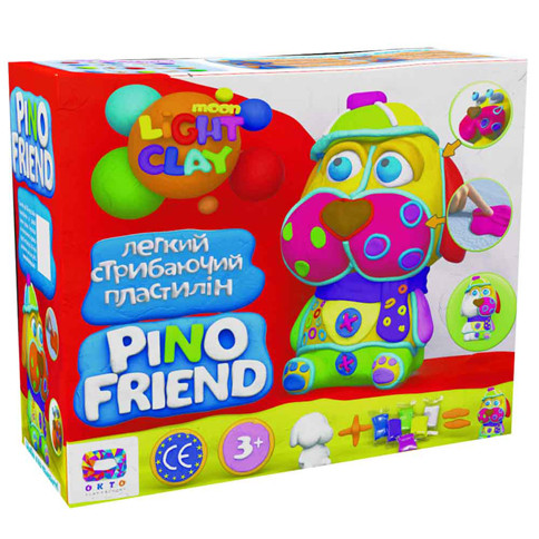 Набір легкого стрибаючого пластиліну ТМ Moon Light Clay Pino Friend Фреді (9) 70035