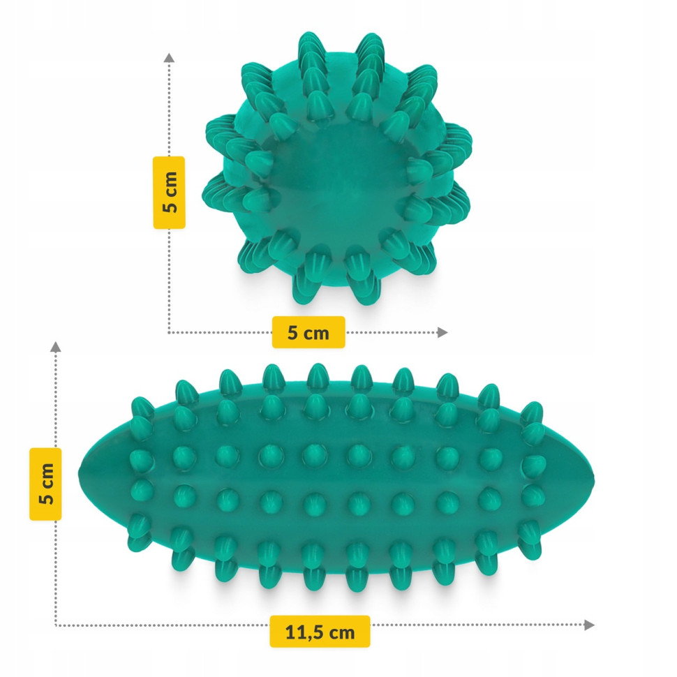 Мяч массажный Огурец Spike Bean 4FIZJO 4FJ0650 зеленый 11.5x5 см