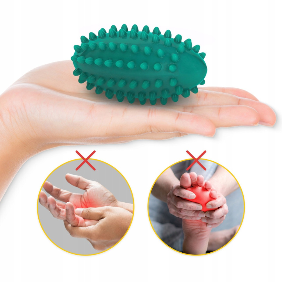 Мяч массажный Огурец Spike Bean 4FIZJO 4FJ0650 зеленый 11.5x5 см