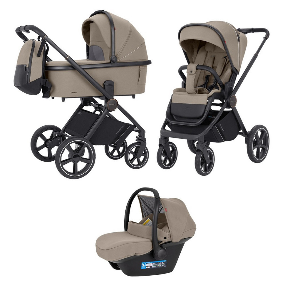 Детская универсальная коляска 3 в 1 Ultimo CRL-6519 CARRELLO CRL-6519 Pearl Beige