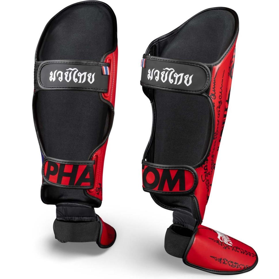 Защита голени и стопы Muay Thai Phantom PHSG2678-SM Red, S/M