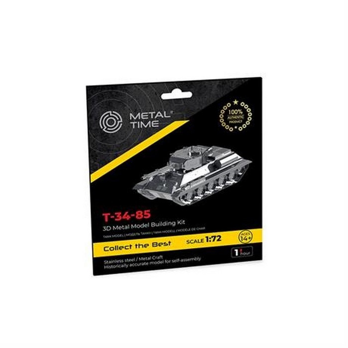 Сборная коллекционная модель Танк T-34/85 Metal Time MT071