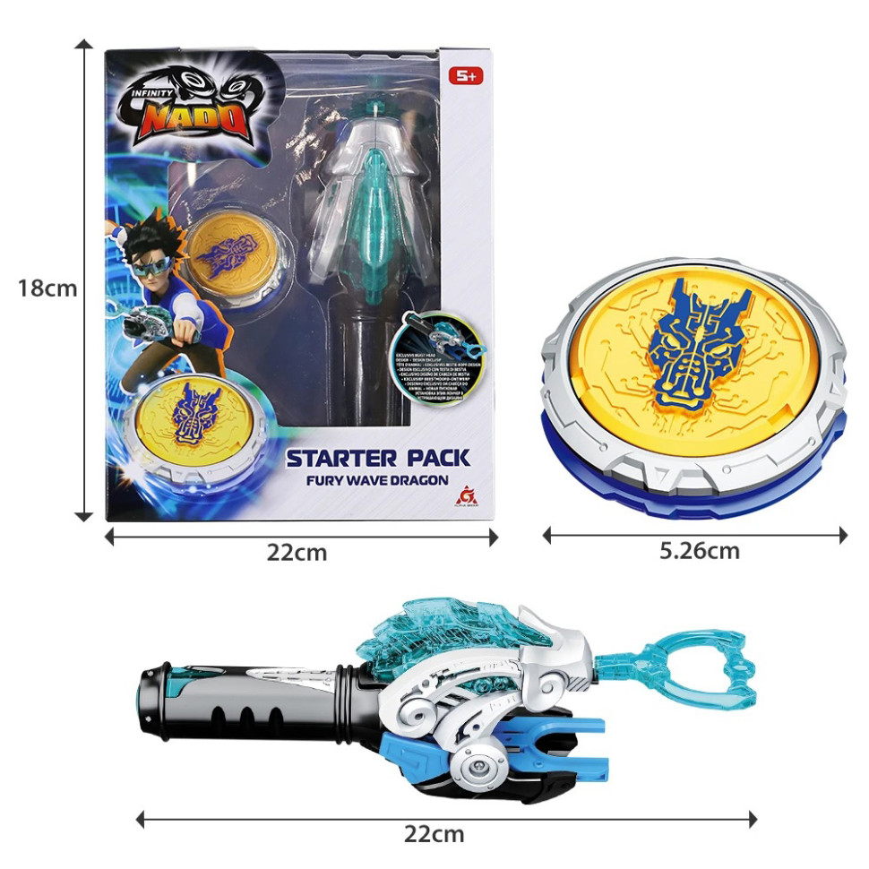 Дзиґа Infinity Nado EU654111 VI серія Starter Pack Fury Wave Dragon Лютий Дракон