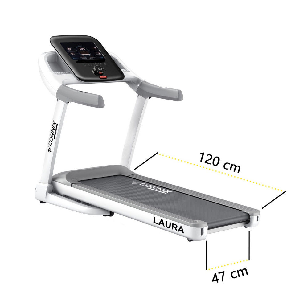 Тренажер бігова доріжка Laura Cornix TM-LAURA 47 x 120 см, White/Grey 