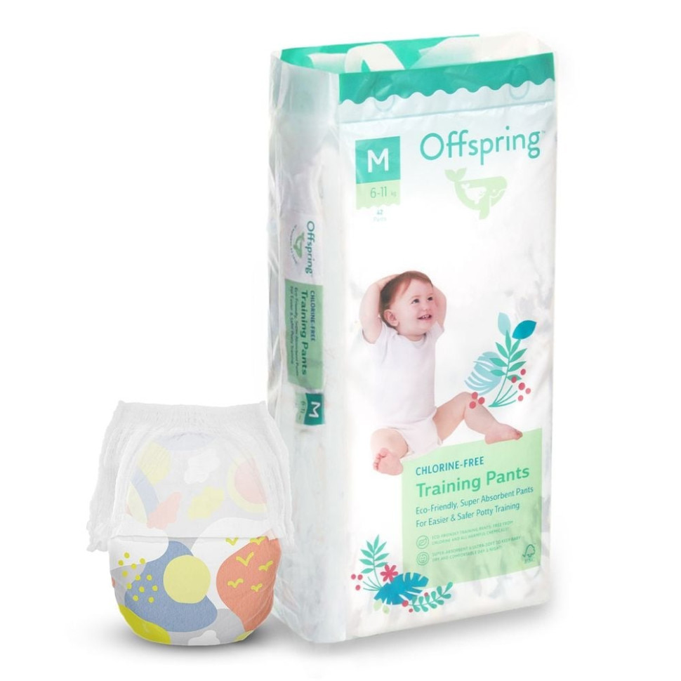 Трусики-подгузники для детей 6-11 кг Offspring DP-OI-FAP-M42P-SKY размер M, 42 штук