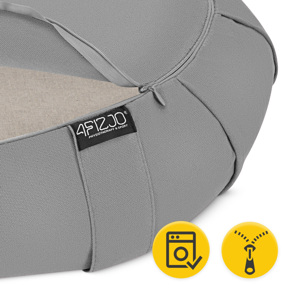 Подушка для йоги та медитації Zafu 4FIZJO P-5907739315502 напівкругла 40 x 30 x 12 см