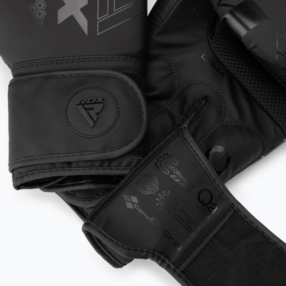 Боксерские перчатки F6 Kara Matte RDX Inc Limited BGR-F6MB-6OZ, Black 6 унций