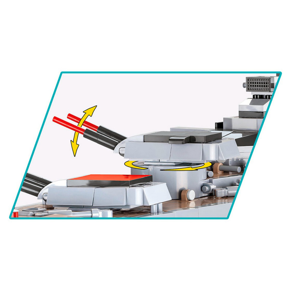 Конструктор бойовий корабель Лінкор Бісмарк COBI COBI-4841, 2880 деталей 1:300