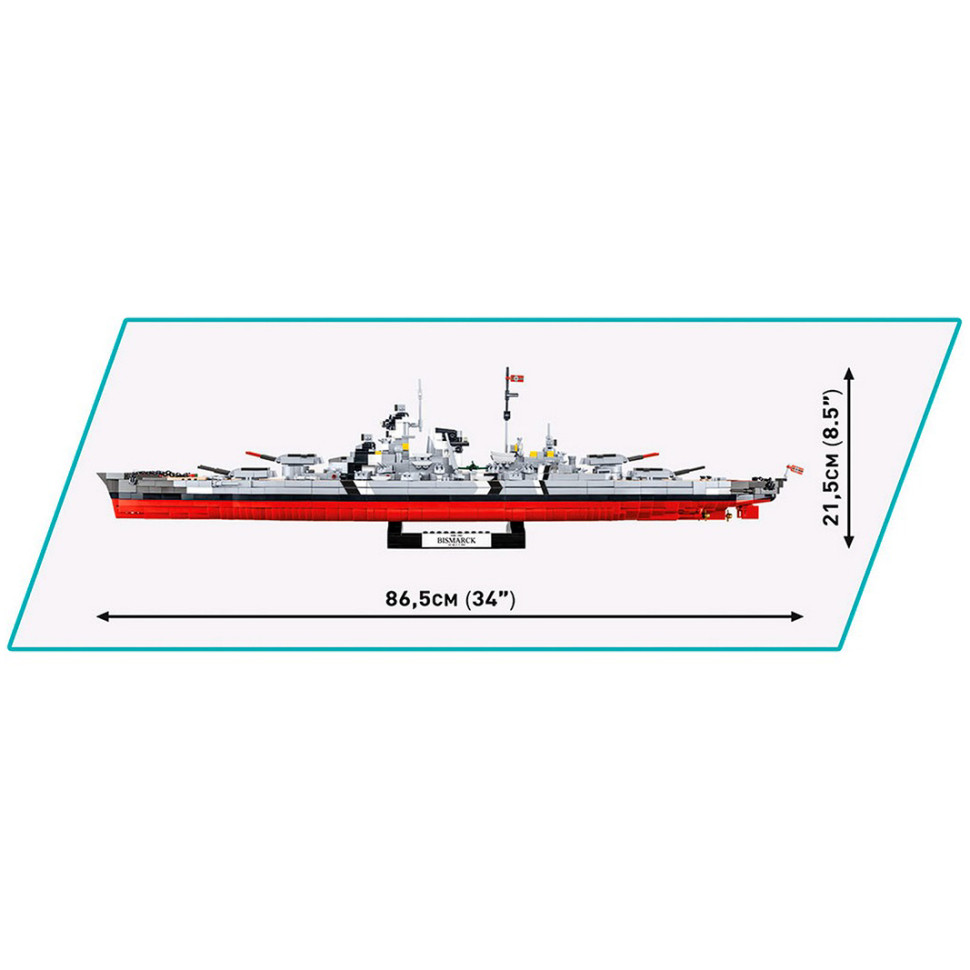 Конструктор бойовий корабель Лінкор Бісмарк COBI COBI-4841, 2880 деталей 1:300