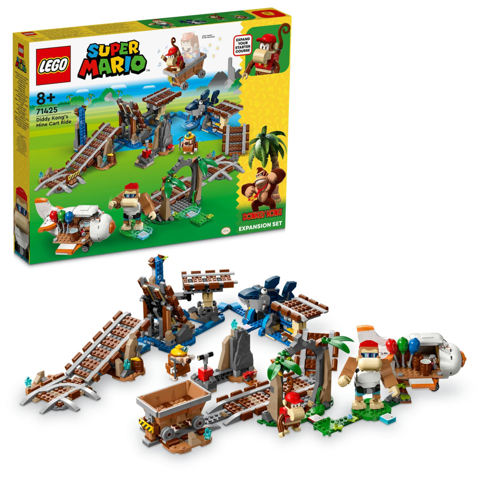 Конструктор LEGO Super Mario Поездка в вагонетке Дидди Конга. Дополнительный набор 71425, 1157 деталей