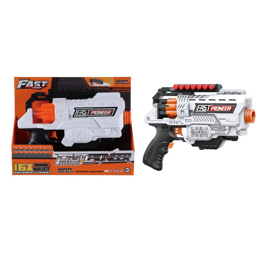 Детский пистолет барабанного типа Blaster BIG529, 16 мягких пуль