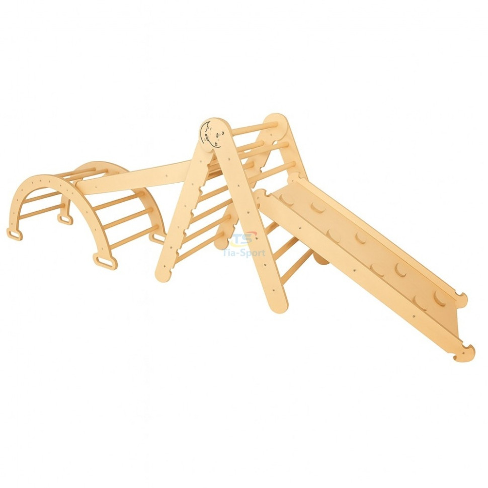 Деревянный игровой комплекс Пиклер TIA-SPORT sm-1945 с аркой-качелями и горкой