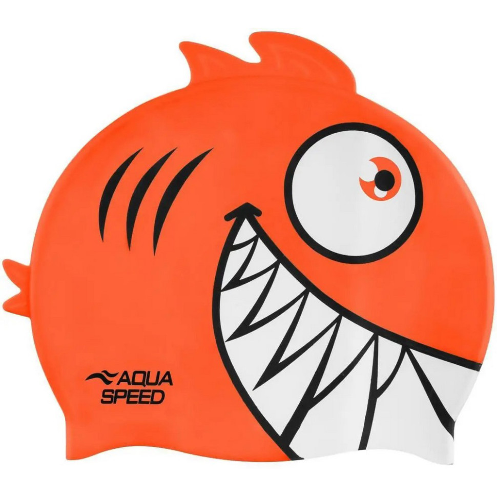 Шапка для плавання ZOO Pirana 9702 Aqua Speed 00000024258 помаранчевий, OSFM