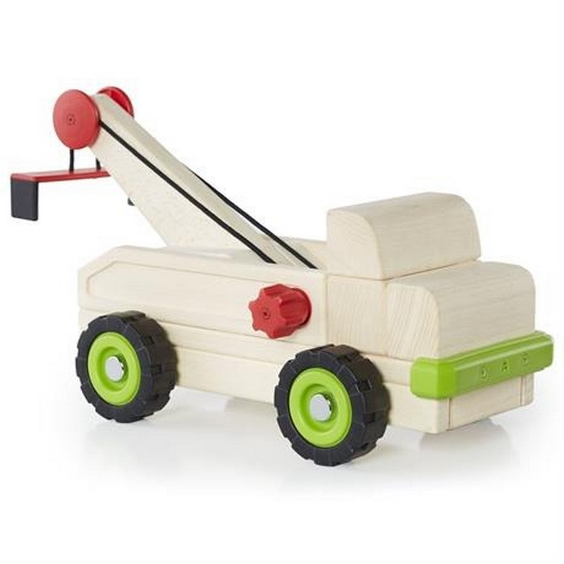 Большая машинка Block Science Trucks Эвакуатор Guidecraft G7532 деревянный 37 см