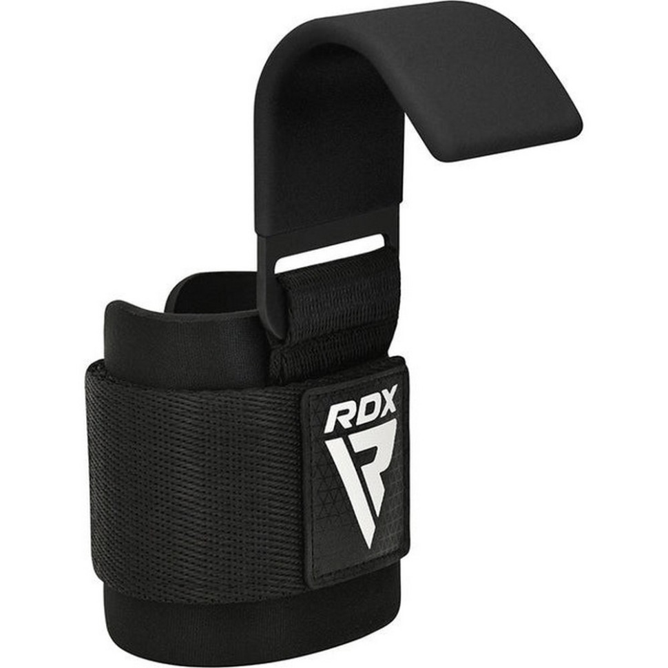 Крюки для тяги на запястье W5 Gym Hook Strap RDX Inc Limited WAN-W5B+ Black 