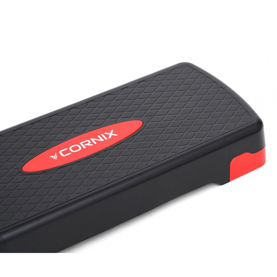 Степ-платформа 2-ступенчатая Cornix XR-0190, 68 х 28 х 10-15 см, Black/Red