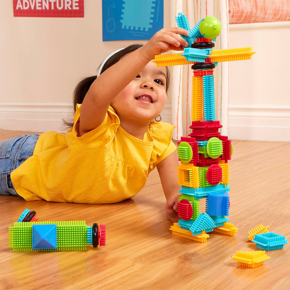 Конструктор серии Bristle Blocks - СТРОИТЕЛЬ Battat Lite BT3070Z 56 деталей
