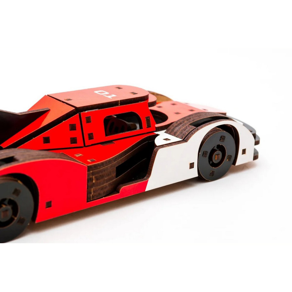 Деревянный 3D конструктор Racing Car PuzzleOK Puz-01037, 146 деталей