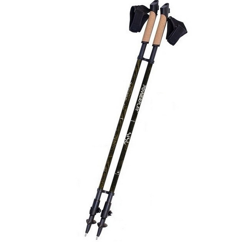 Палиці для скандинавської ходьби 9105 Sisu PowerPlay PP_9105_SISU, Black/Gold 80 x 135 см (пара)