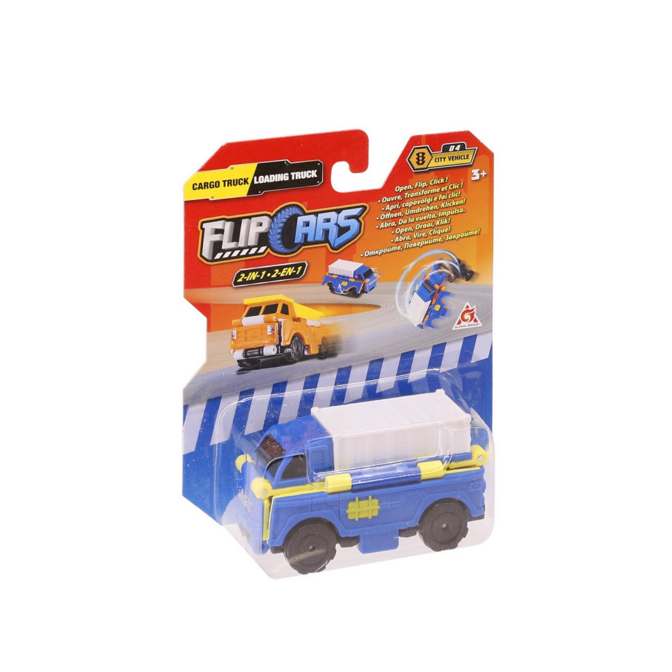 Машинка-трансформер Flip Cars 2 в 1 Міський транспорт, Вантажівка і Навантажувач EU463875-12