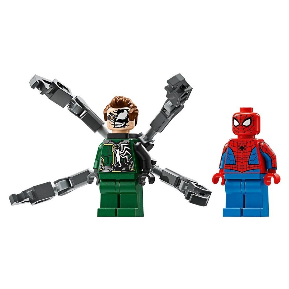 Конструктор «Погоня на мотоциклах Человек-Паук vs Доктор Осьменог» LEGO 76275, 77 деталей