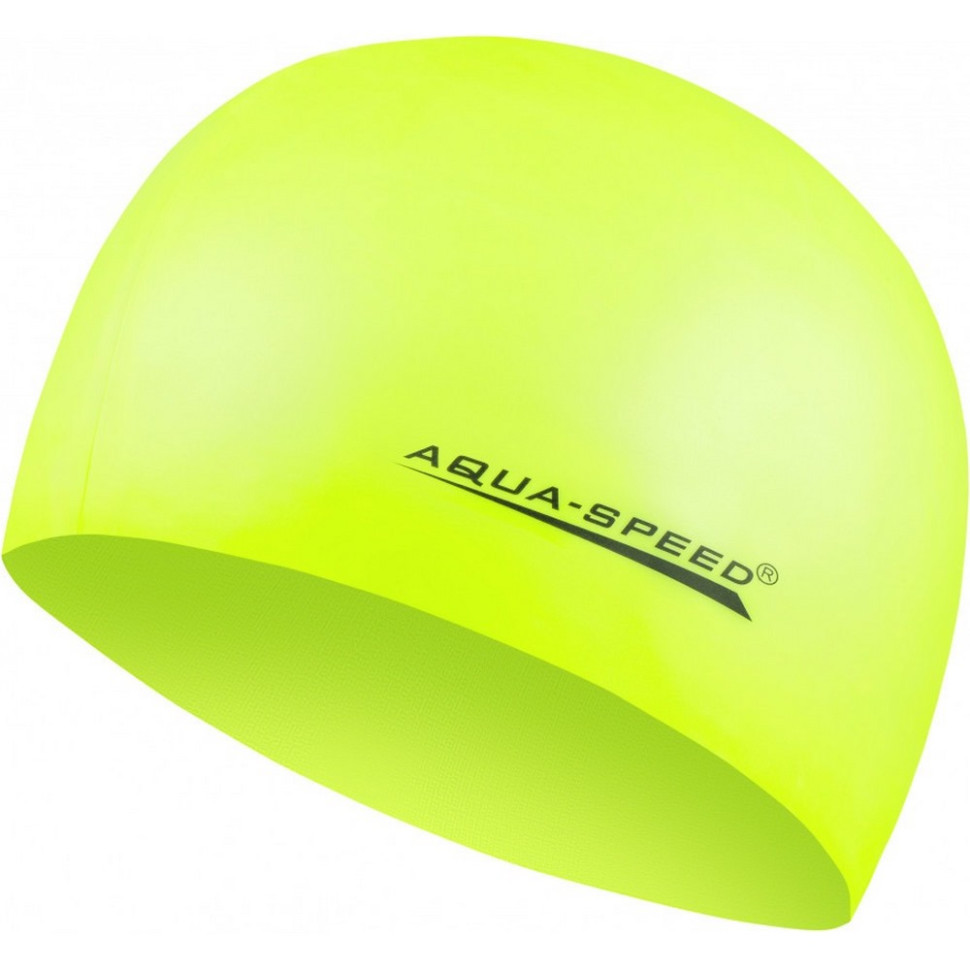 Шапка для плавання MEGA Aqua Speed 100-18 жовтий, OSFM