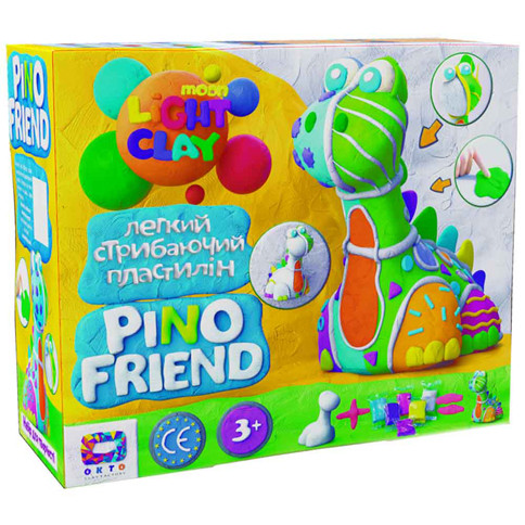 Набір легкого стрибаючого пластиліну ТМ Moon Light Clay Pino Friend Барді (9) 70036