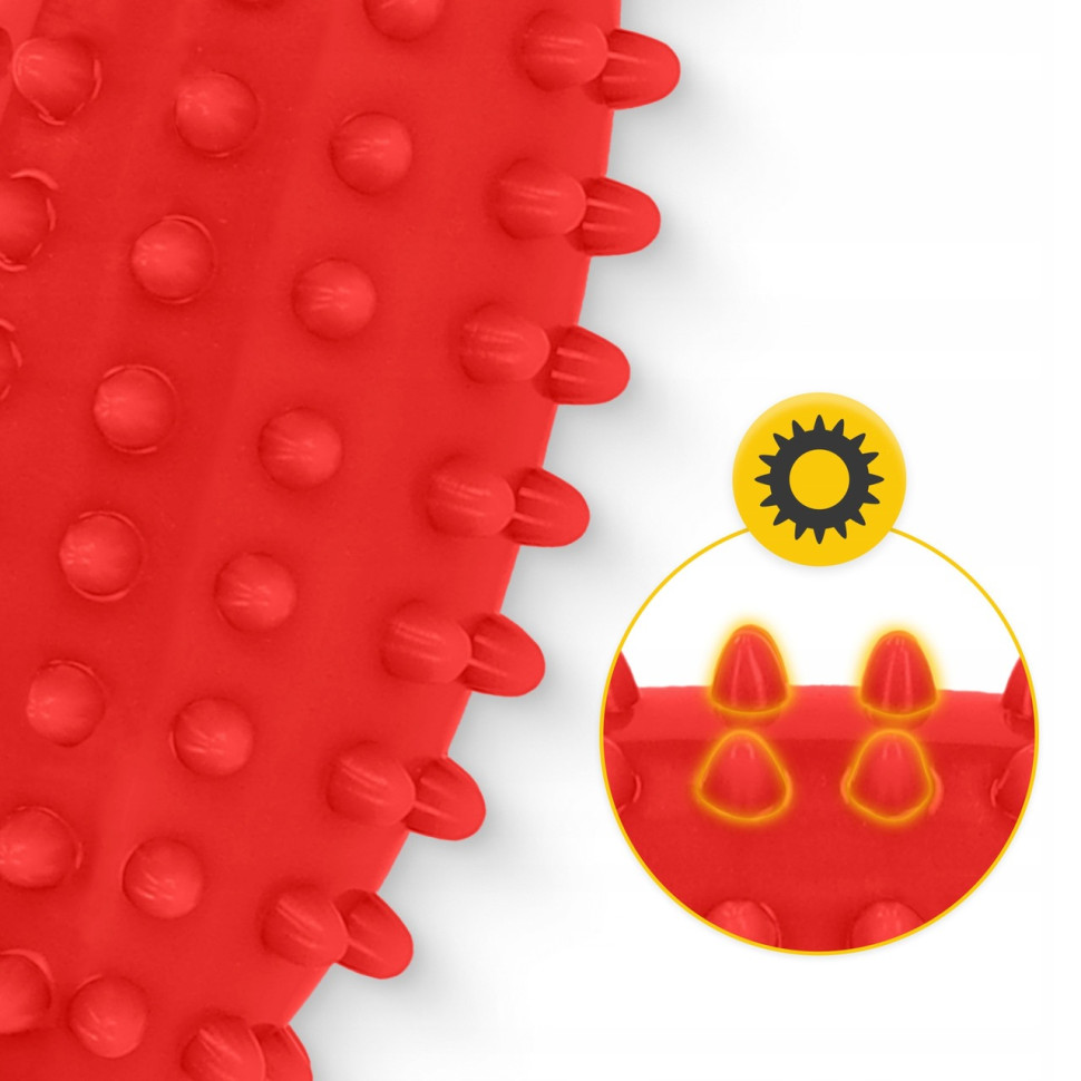 М'яч масажний Огірок Spike Bean 4FIZJO 4FJ0651 червоний 11.5x5 см
