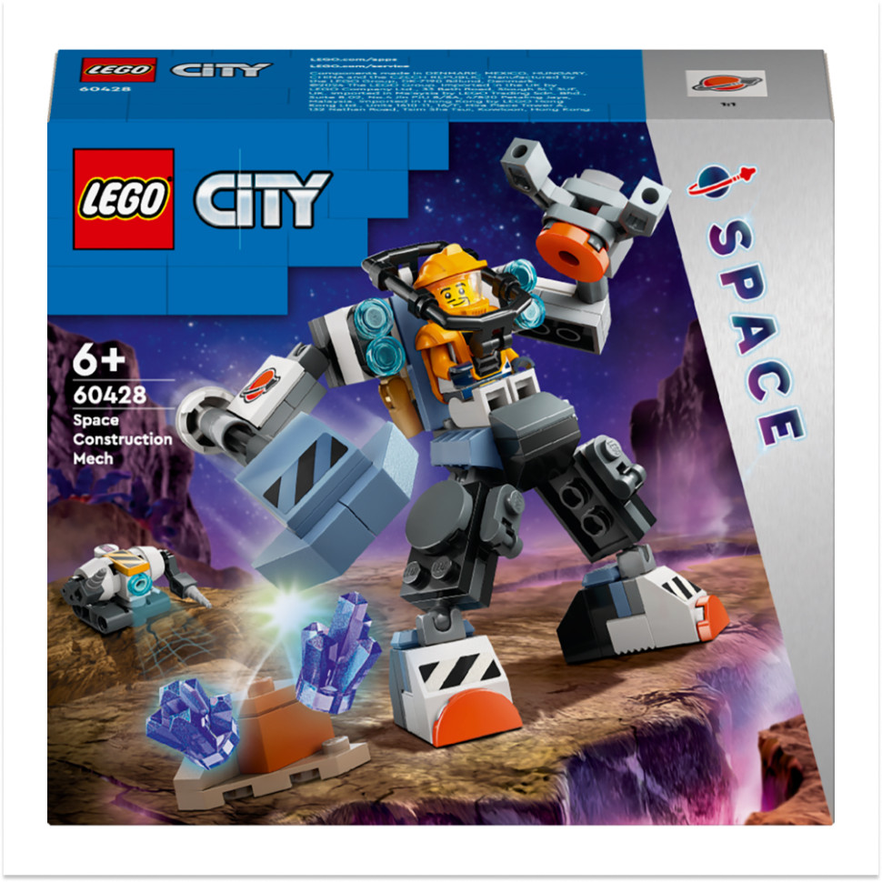 Конструктор LEGO City Костюм робота для конструювання в космосі 60428, 140 деталей