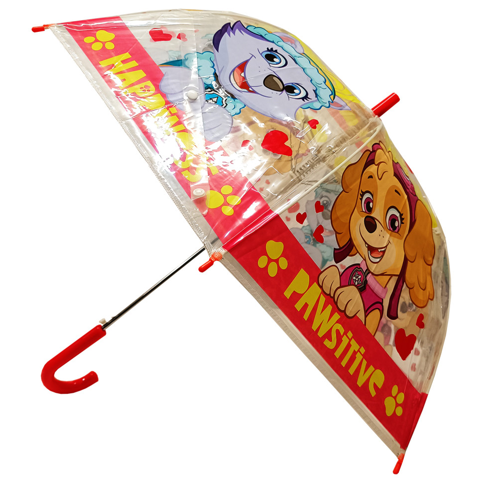 Зонт детский Paw Patrol Bambi PL82131 прозрачный купол, пласт спицы, длина 67 см
