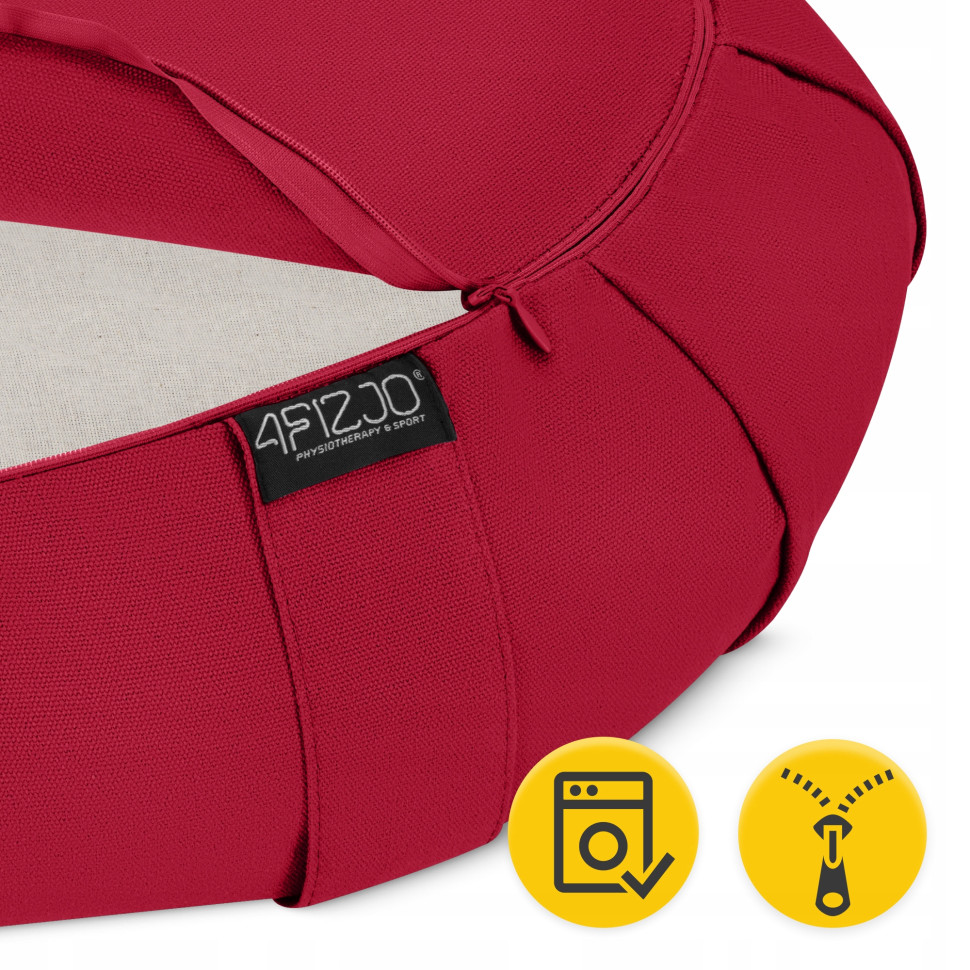 Подушка для йоги та медитації Zafu 4FIZJO P-5907739315496 напівкругла 40 x 30 x 12 см