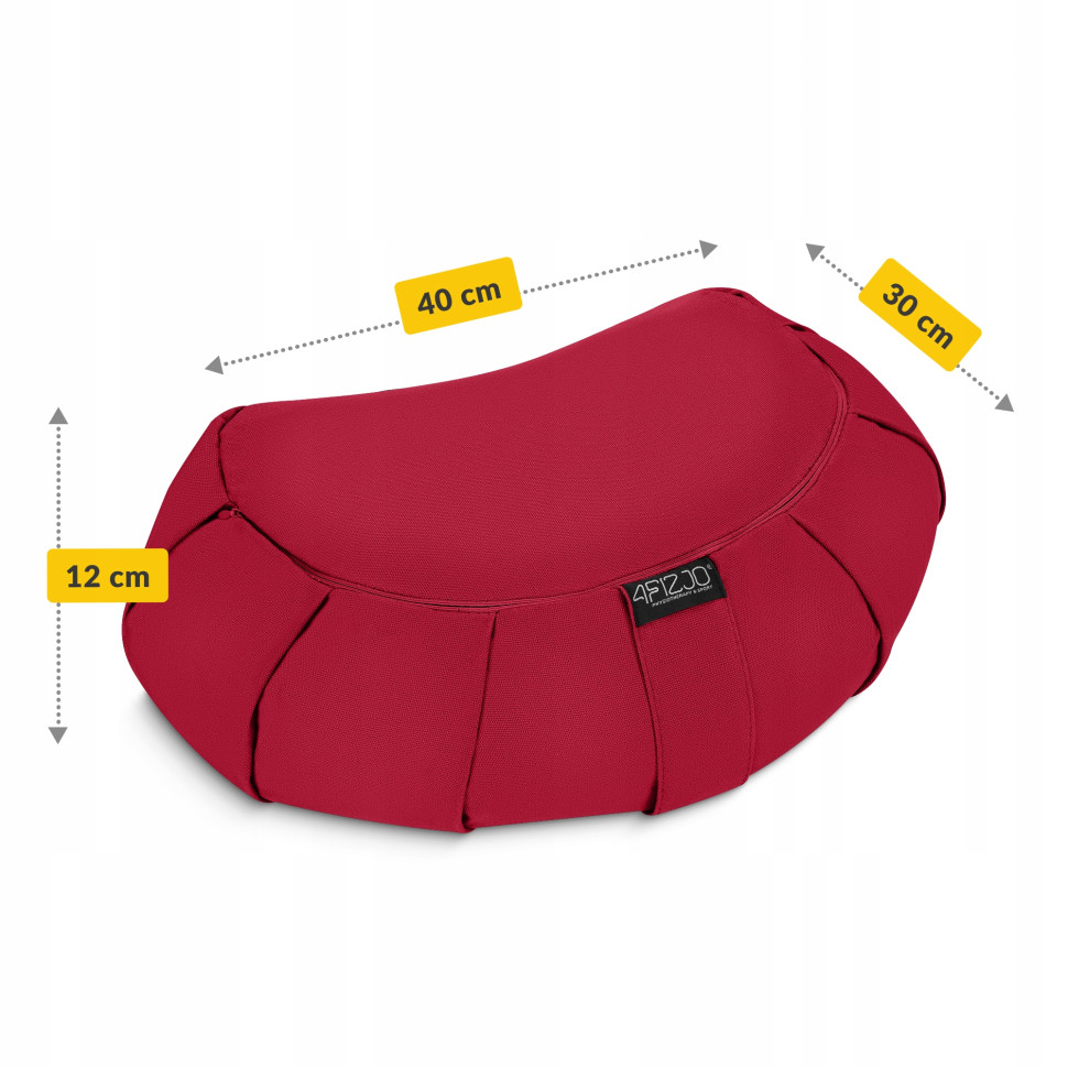 Подушка для йоги та медитації Zafu 4FIZJO P-5907739315496 напівкругла 40 x 30 x 12 см