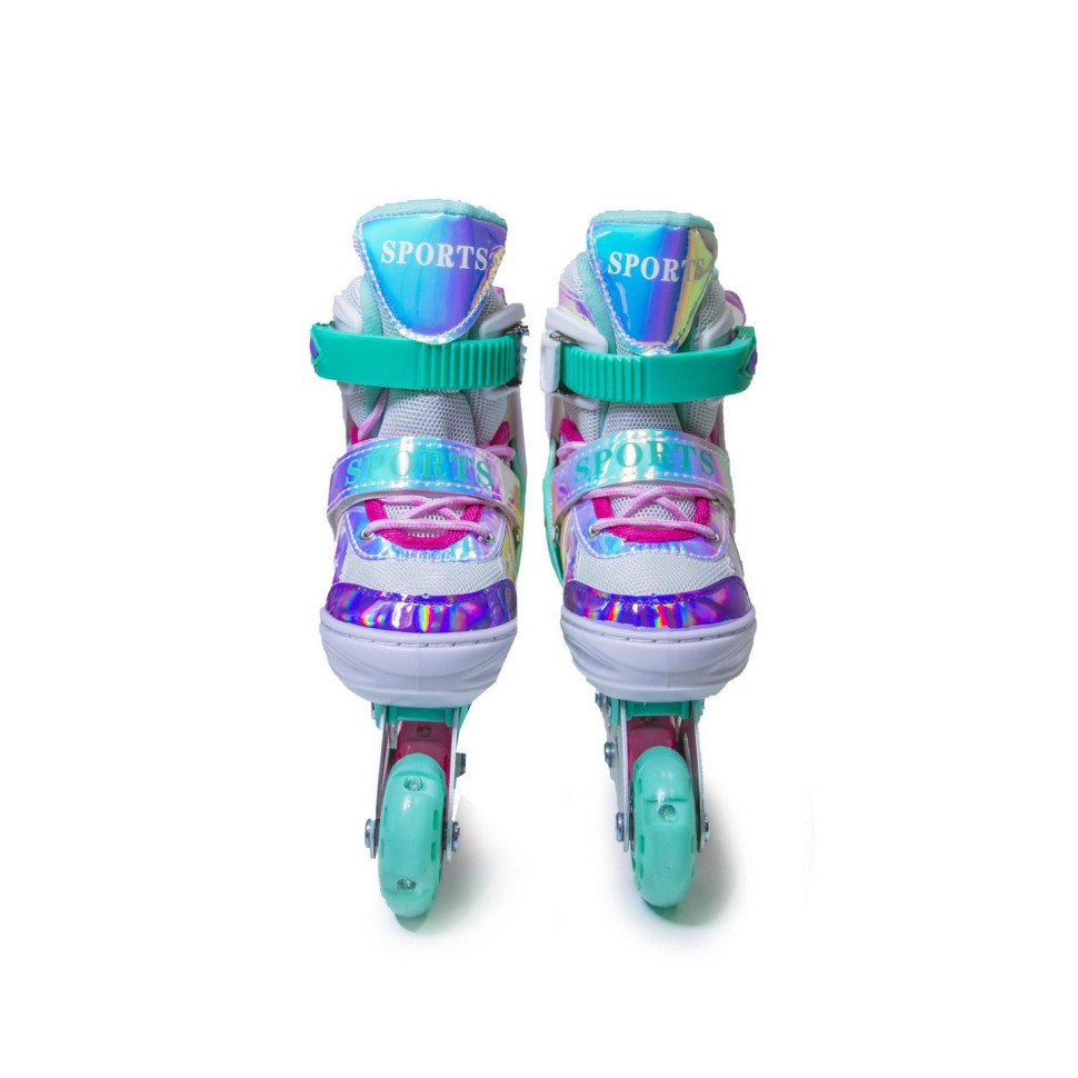 Детские раздвижные ролики Scale Sports 1767547055 радужный тиффани, размер 30-33