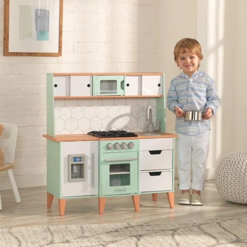 Дитяча кухня Mid-Century Modern KidKraft 53432 з системою легкого збирання EZ Kraft Assembly