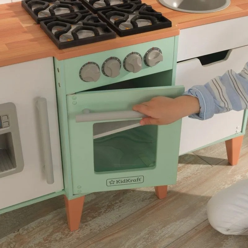 Дитяча кухня Mid-Century Modern KidKraft 53432 з системою легкого збирання EZ Kraft Assembly