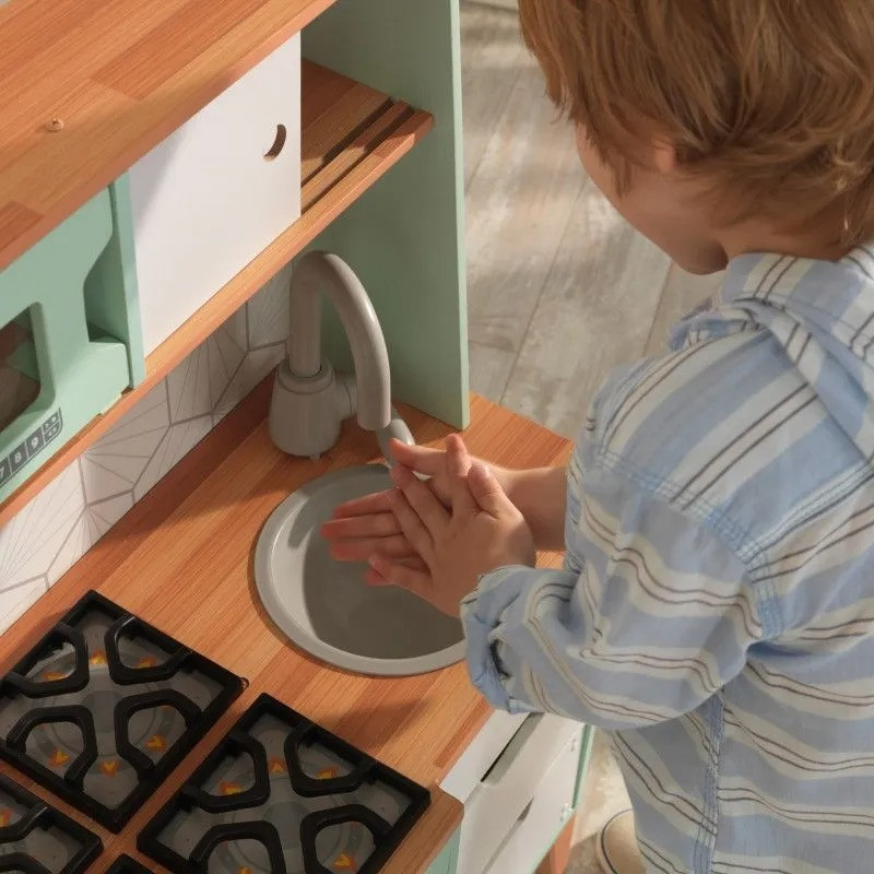 Дитяча кухня Mid-Century Modern KidKraft 53432 з системою легкого збирання EZ Kraft Assembly