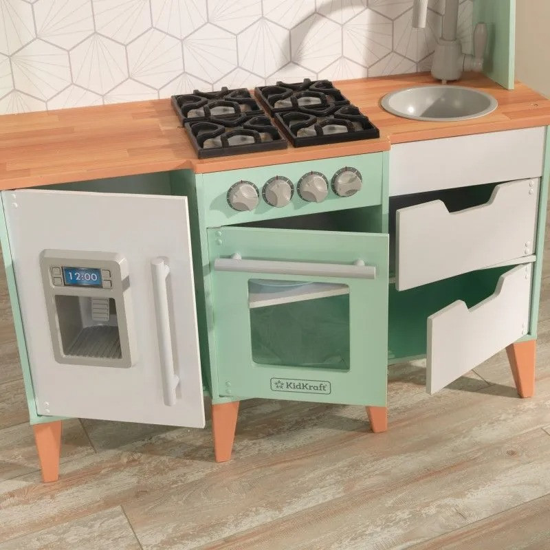 Дитяча кухня Mid-Century Modern KidKraft 53432 з системою легкого збирання EZ Kraft Assembly