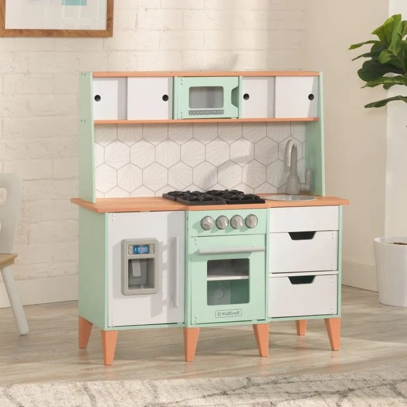 Дитяча кухня Mid-Century Modern KidKraft 53432 з системою легкого збирання EZ Kraft Assembly