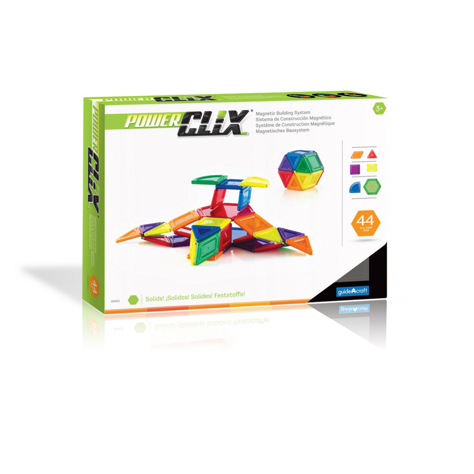 Магнитный конструктор PowerClix Solids Guidecraft G9421, 44 детали