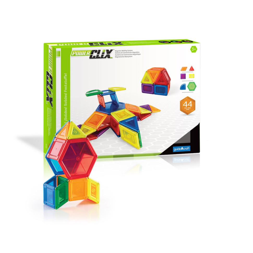 Магнитный конструктор PowerClix Solids Guidecraft G9421, 44 детали