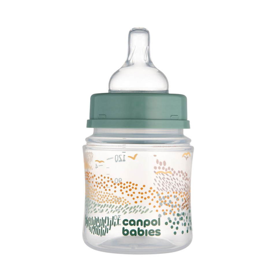 Пляшечка антиколікова з широким отвором Easystart Mountains Canpol babies 35/242_gre 120 мл